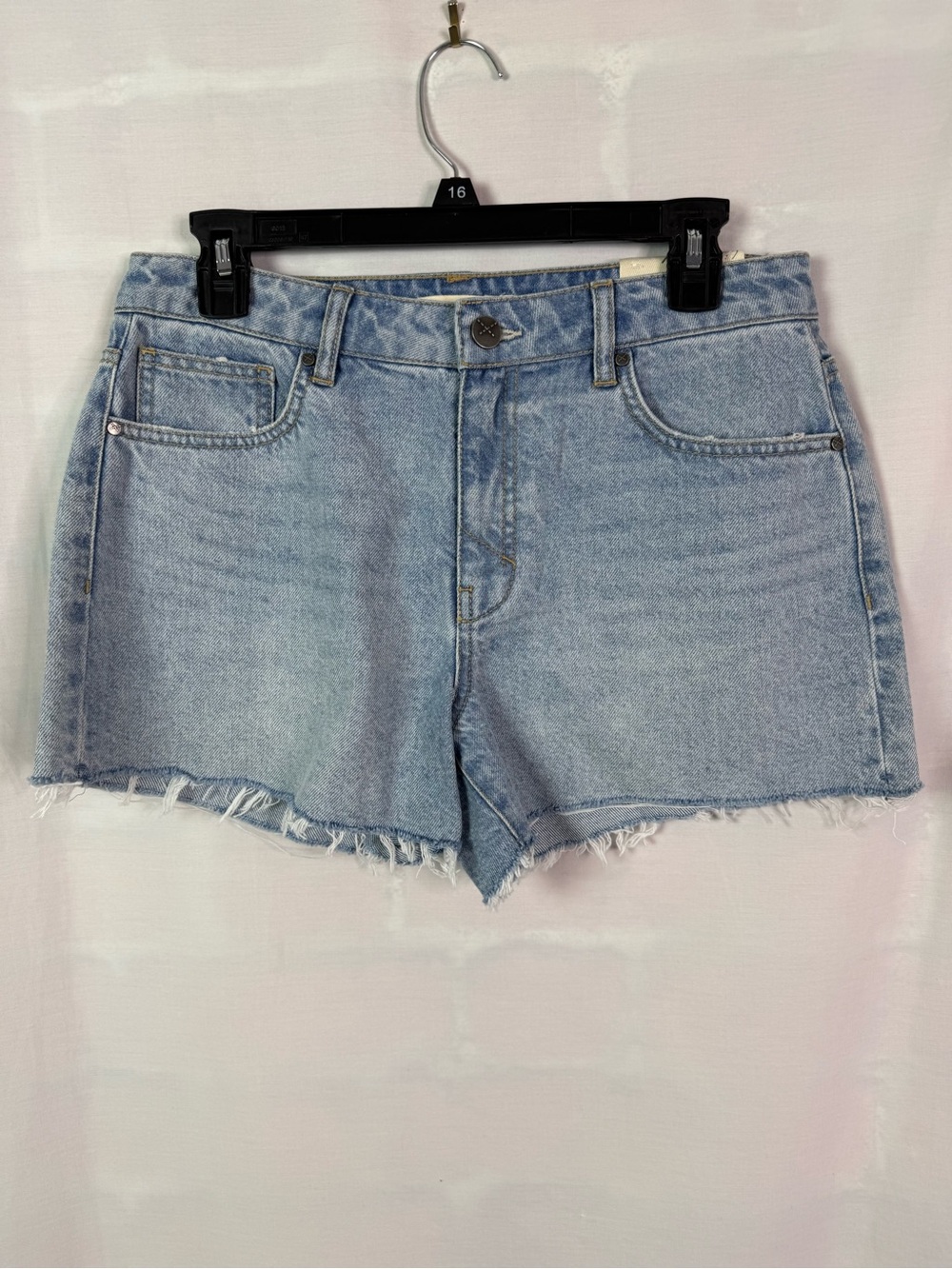 Anthro Unpublished Laine Boyfriend Light Blue Denim Cutoff Shorts 27 NEW NWTi